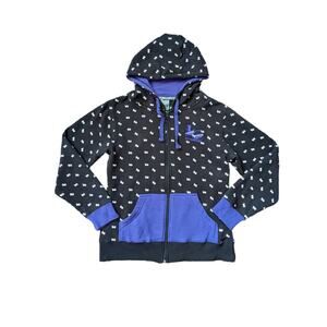 RARE Vintage Y2K K2 Snowboarding Ski All Over Print Zip Up Hoodie Jacket Skater
